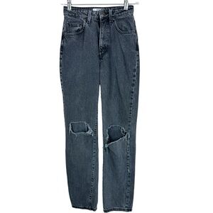 🥑5/$25 Cotton On Long Straight Leg Washed Black Jeans sz 2